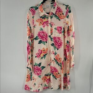 3For$20 Love, Fire Leaf Print Blouse Dress size NWOT : Large